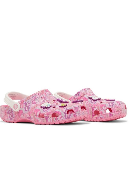 CROCS Shoes - CROCS Pink Patterned Classic Clog with Charms